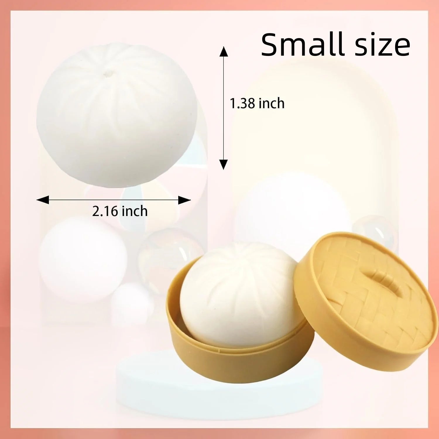 HUGSUR Bao Squish — Slow-Rise Dumpling Stress Toy with Mini Steamer