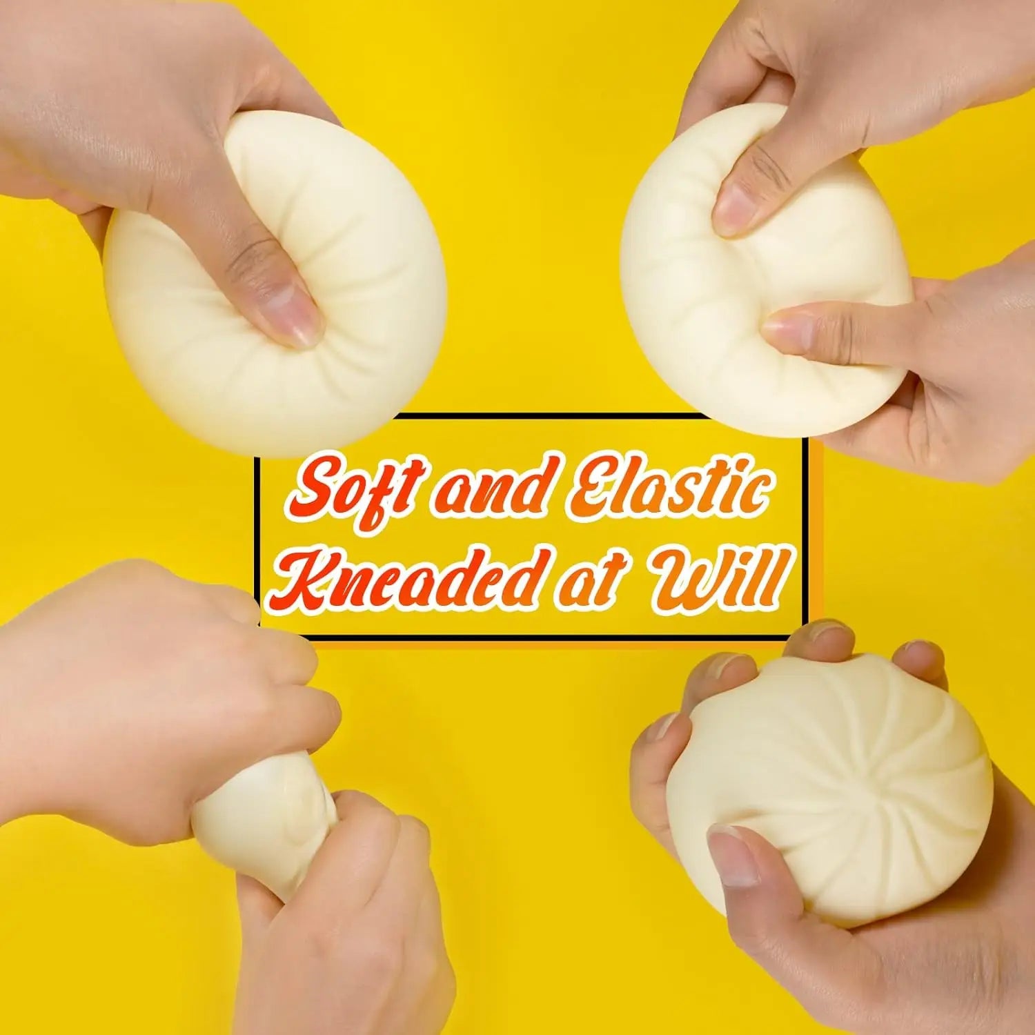 HUGSUR Bao Squish — Slow-Rise Dumpling Stress Toy with Mini Steamer